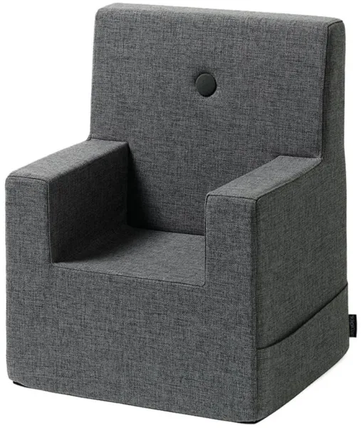 Children's Chair XL - dark grey/black-grey button