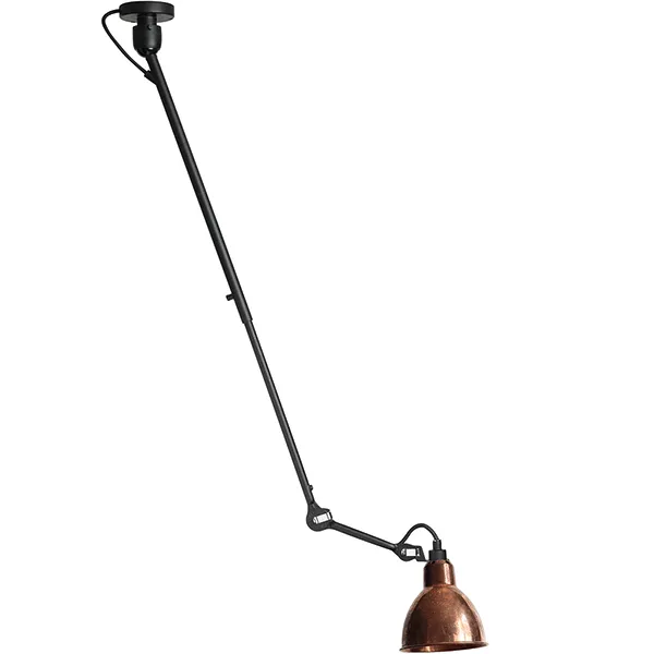 Lampe Gras N302 Matte Black/Raw Copper/White Ceiling Lamp