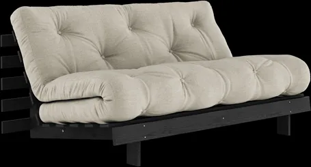 Karup Design Roots Sofa Bed Roots with Mattress 160x200 Linen/Black Lacquered