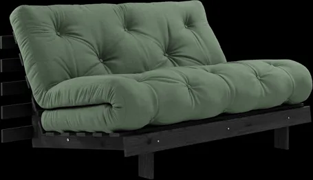 Karup Design Roots Sofa Bed Roots with Mattress 140x200 Olive Green/Black Lacquered