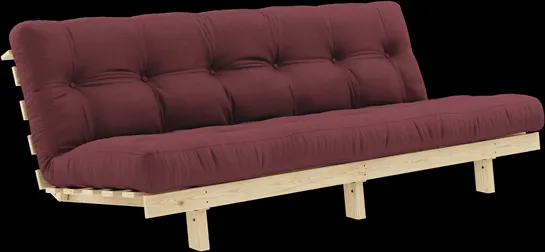 Karup Design Lean Sofa Bed with Alpha Mattress 130x200 Bordeaux/Raw