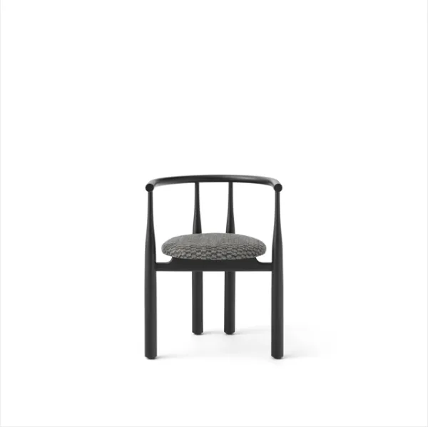 New Works Bukowski Dining Chair Black & Pure Linen 080