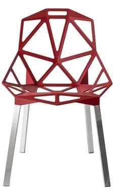 Magis Chair One 4 Legs Dining Chair Anodised/Red